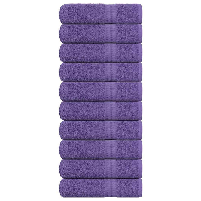 Vidaxl badhanddoeken frogn 10 st 100x150 cm 360 g m² paars