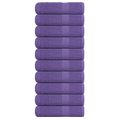 Vidaxl badhanddoeken frogn 10 st 100x150 cm 360 g m² paars