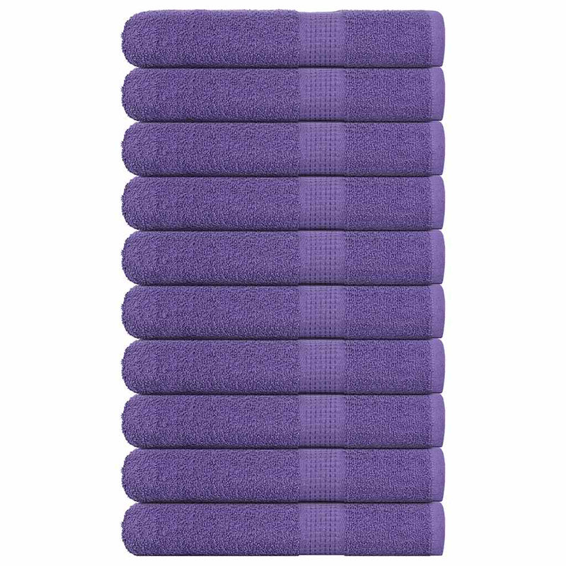 Vidaxl handdoeken frogn 10 st 100x200 cm 360 g m² paars