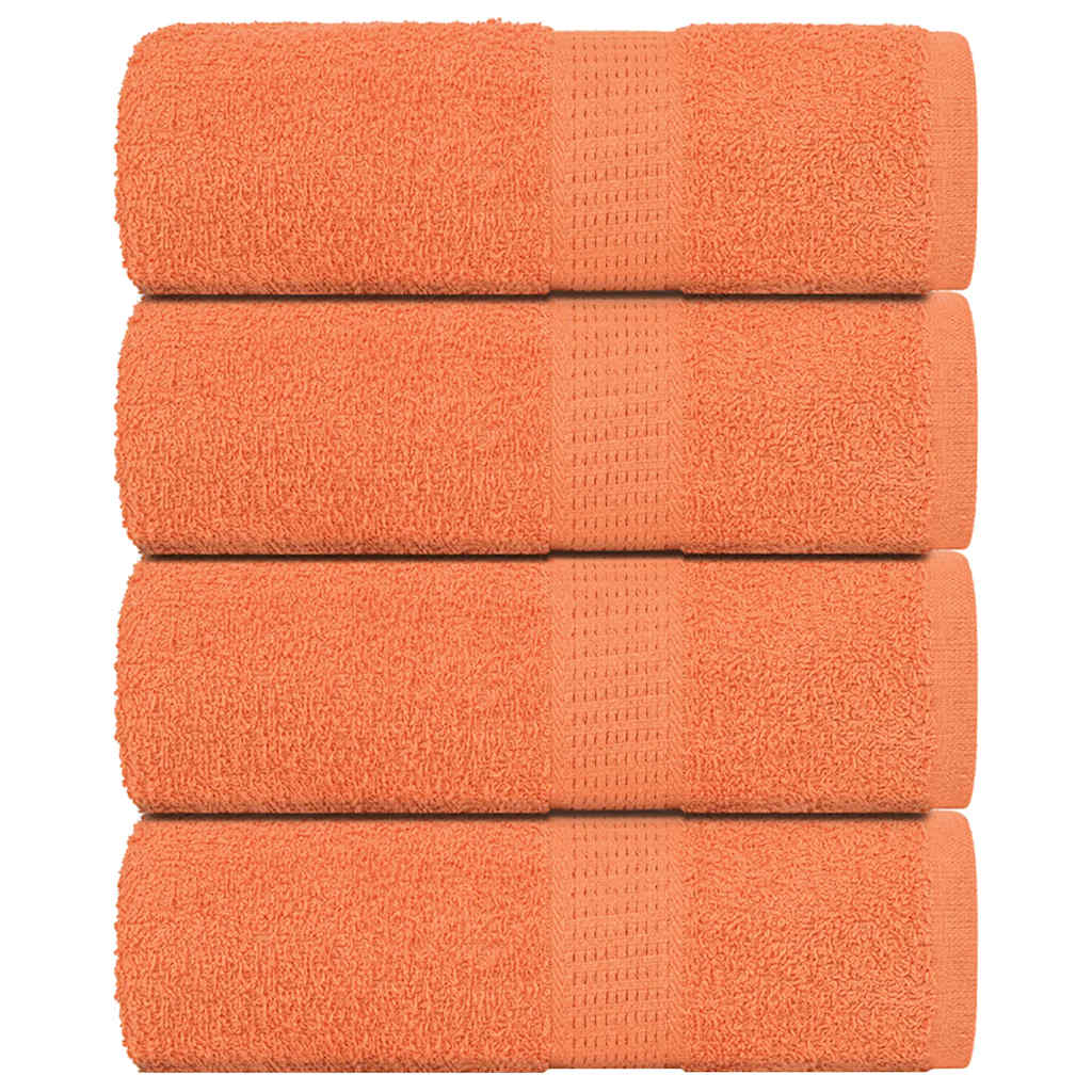 Vidaxl washandjes frogn 4 st 30x30 cm 360 g m² oranje