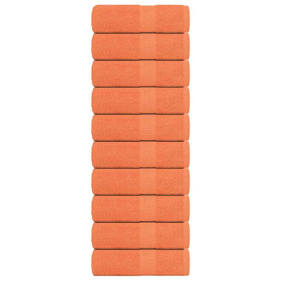 Vidaxl zeepdoekjes 10 st 30x30 cm 360 g m² 100% katoen oranje