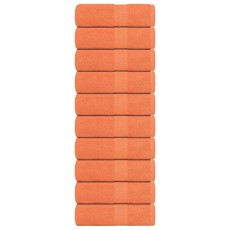 Vidaxl washandjes frogn 10 st 30x30 cm 360 g m² oranje