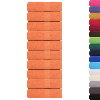 Vidaxl washandjes frogn 10 st 30x30 cm 360 g m² oranje