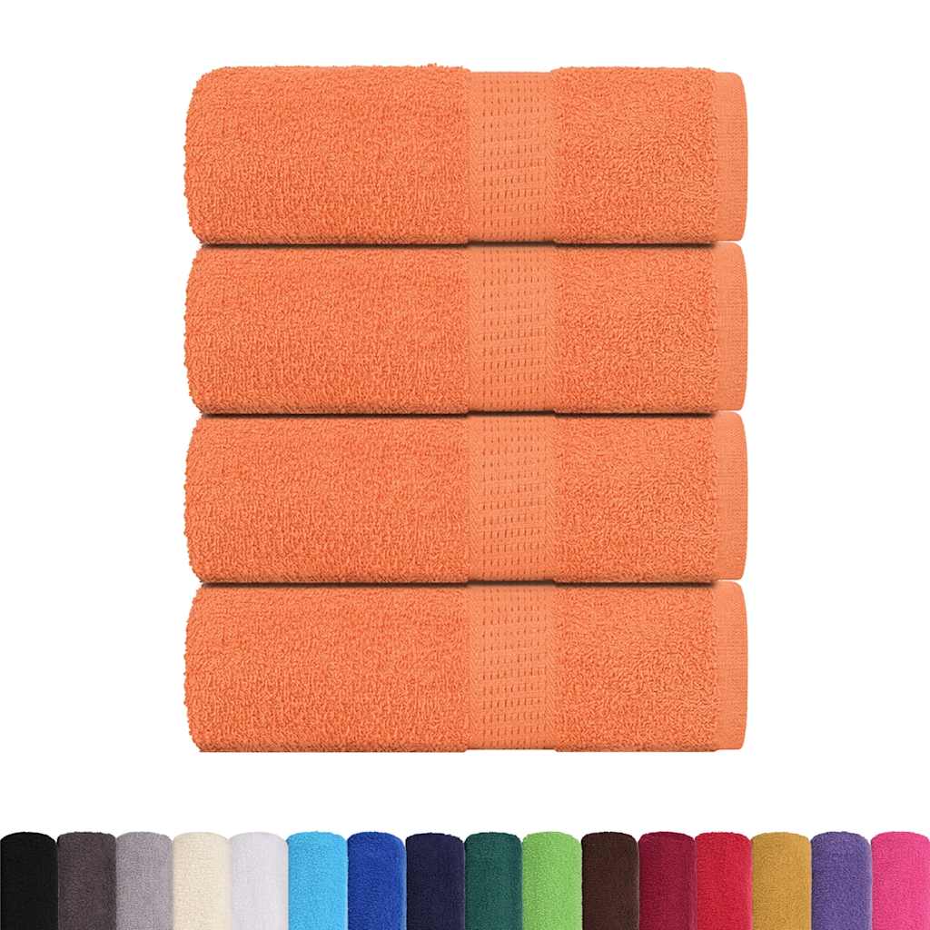 Vidaxl gastendoekjes 4 st 30x50 cm 360 g m² 100% katoen oranje