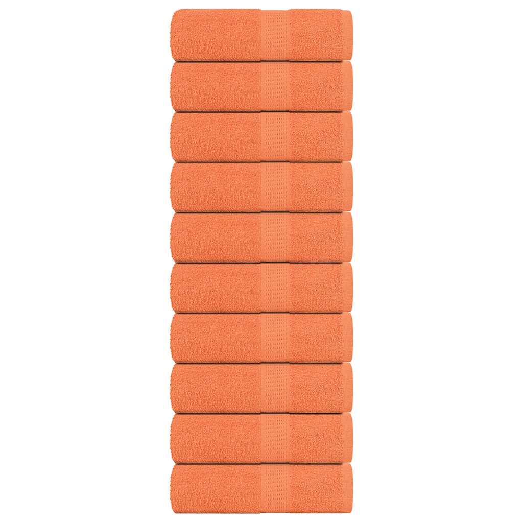 Vidaxl gastendoekjes 10 st 30x50 cm 360 g m² 100% katoen oranje