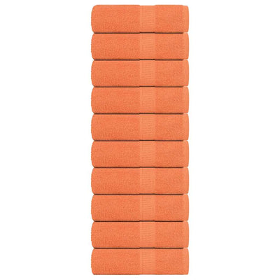 Vidaxl gastendoekjes 10 st 30x50 cm 360 g m² 100% katoen oranje