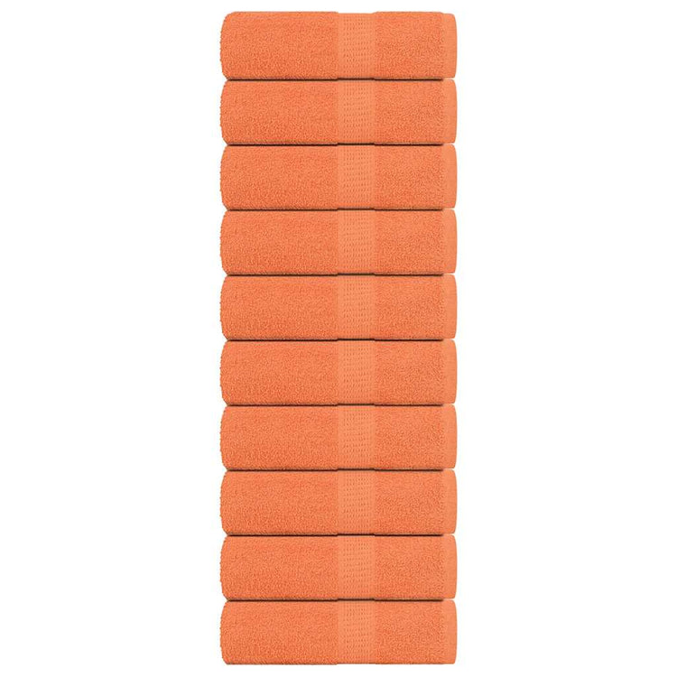 Vidaxl gastendoekjes 10 st 30x50 cm 360 g m² 100% katoen oranje