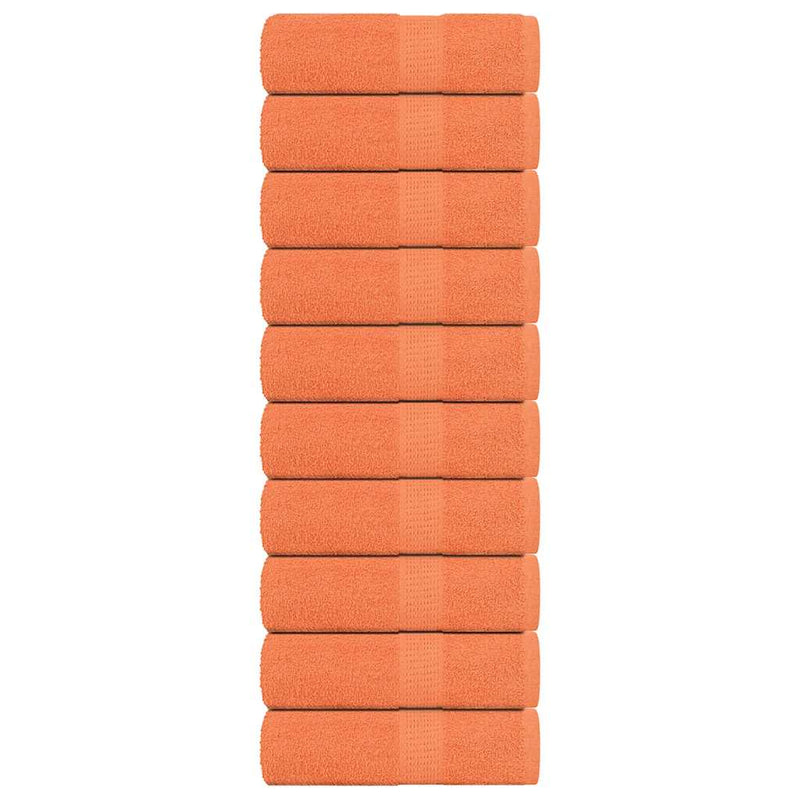 Vidaxl gastendoekjes 10 st 30x50 cm 360 g m² 100% katoen oranje