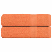 Vidaxl handdoeken 2 st 50x100 cm 360 g m² 100% katoen oranje - afbeelding 1
