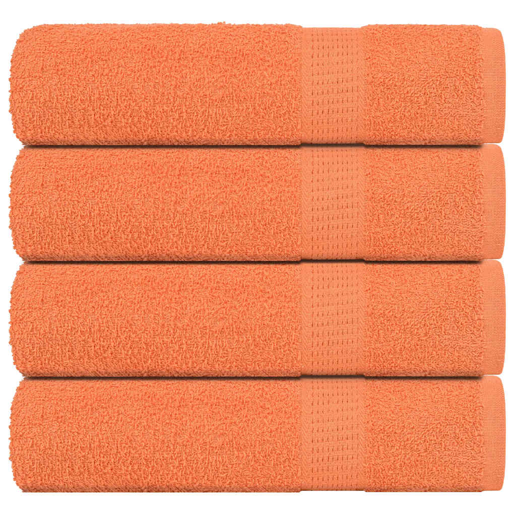 Vidaxl handdoeken 4 st 50x100 cm 360 g m² 100% katoen oranje