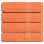 Vidaxl handdoeken 4 st 50x100 cm 360 g m² 100% katoen oranje - afbeelding 1