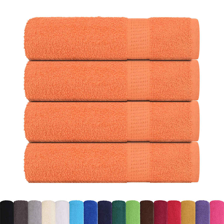 Vidaxl handdoeken 4 st 50x100 cm 360 g m² 100% katoen oranje
