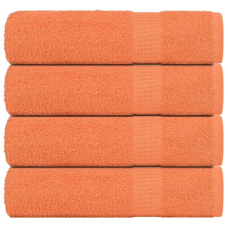 Vidaxl douchehanddoeken 4 st 70x140 cm 360 g m² 100% katoen oranje