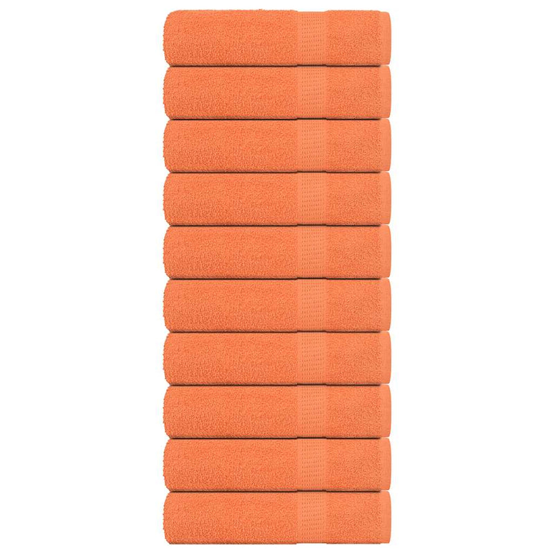 Vidaxl douchedoeken frogn 10 st 70x140 cm 360 g m² oranje