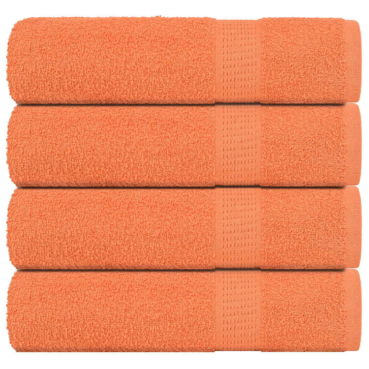 Vidaxl badhanddoeken 4 st 100x150 cm 360 g m² 100% katoen oranje