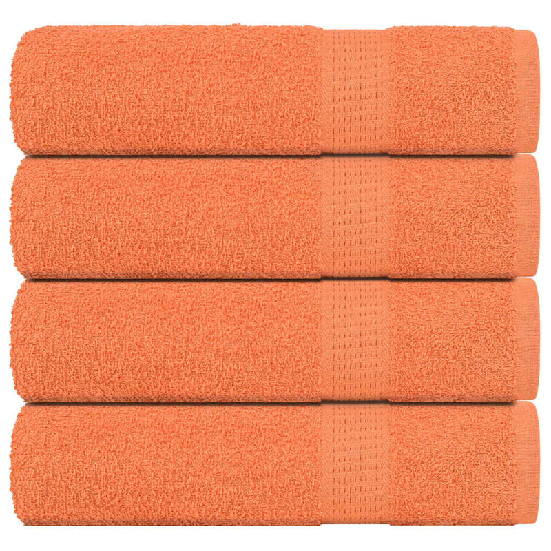 Vidaxl badhanddoeken 4 st 100x150 cm 360 g m² 100% katoen oranje