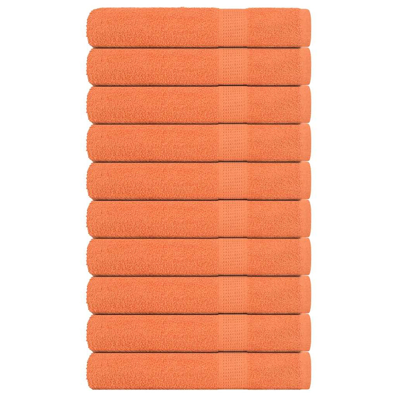 Vidaxl saunahanddoeken 10 st 80x200 cm 360 g m² 100% katoen oranje
