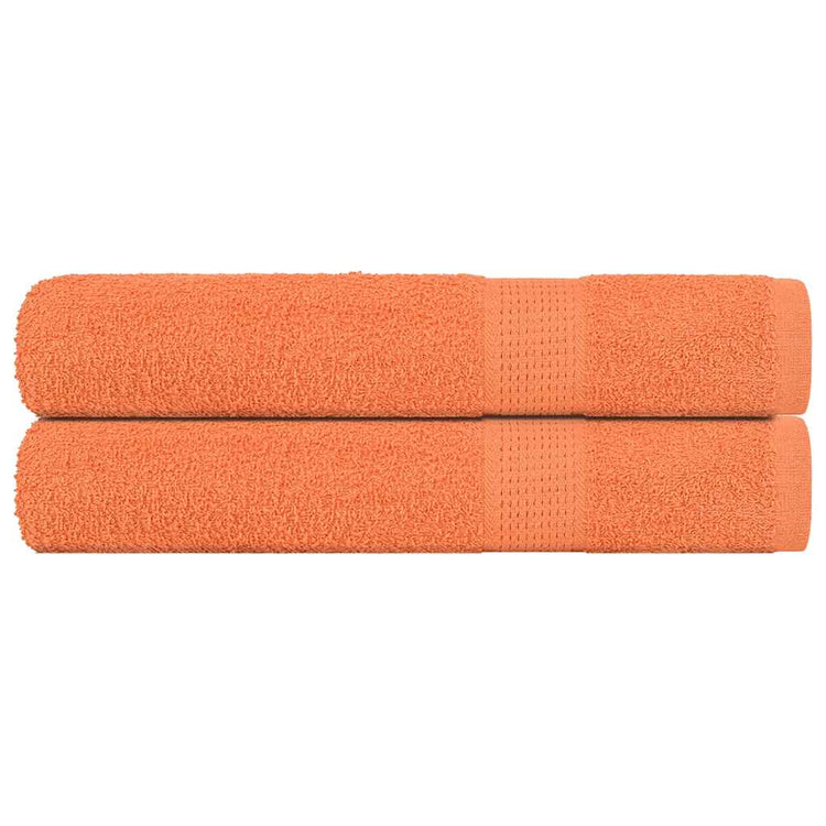 Vidaxl handdoeken 2 st 100x200 cm 360 g m² 100% katoen oranje