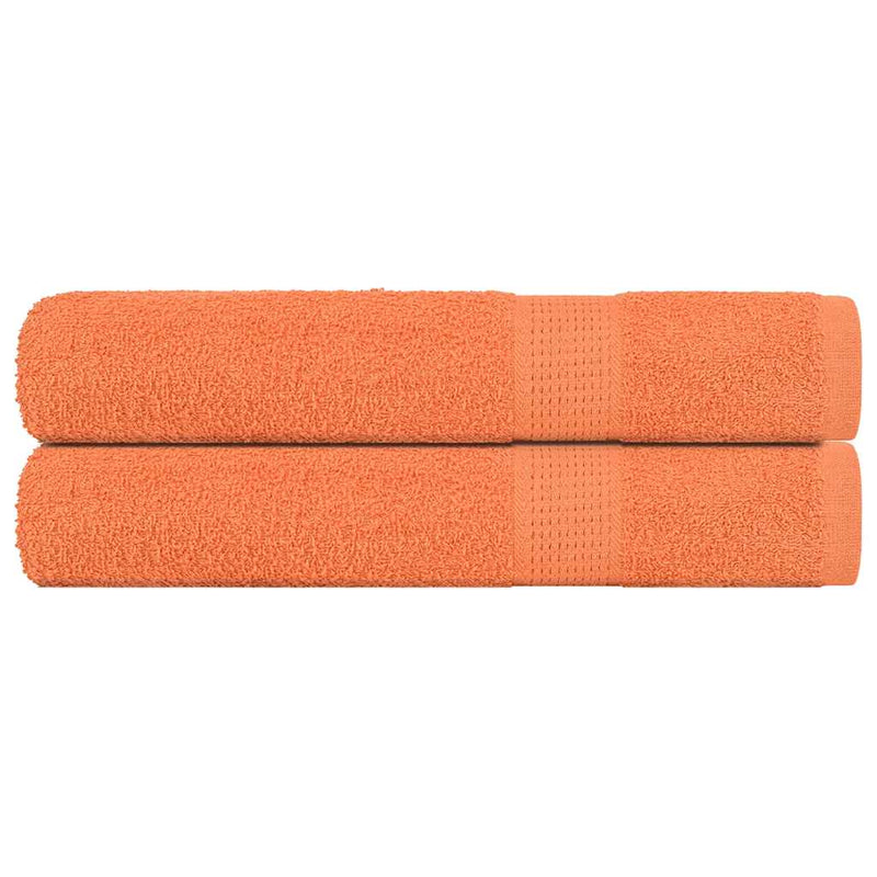 Vidaxl handdoeken 2 st 100x200 cm 360 g m² 100% katoen oranje