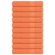Vidaxl handdoeken 10 st 100x200 cm 360 g m² 100% katoen oranje - afbeelding 1
