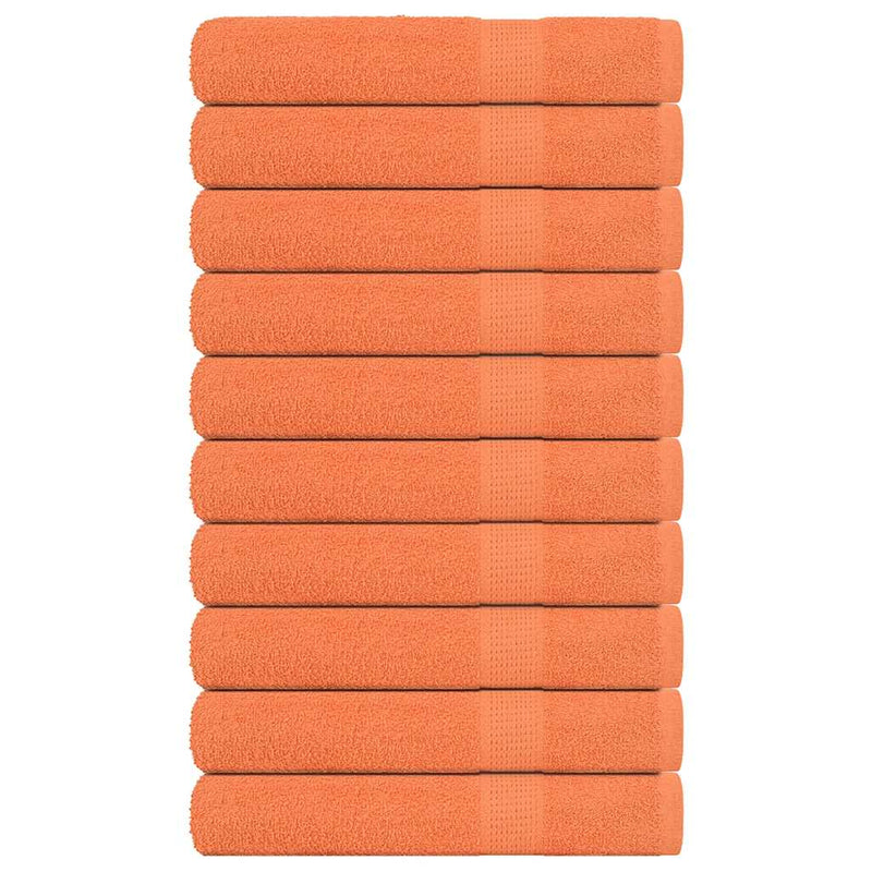 Vidaxl handdoeken 10 st 100x200 cm 360 g m² 100% katoen oranje