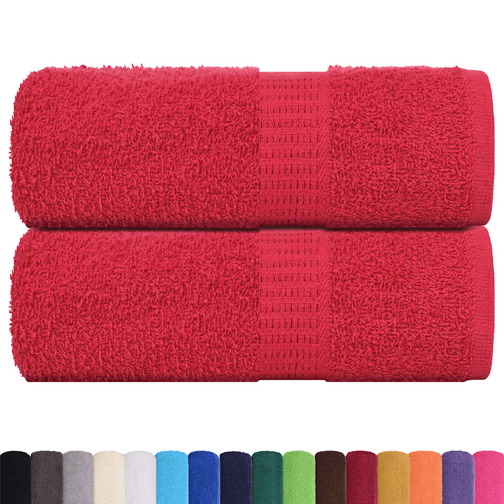 Vidaxl zeepdoekjes 2 st 30x30 cm 360 g m² 100% katoen rood