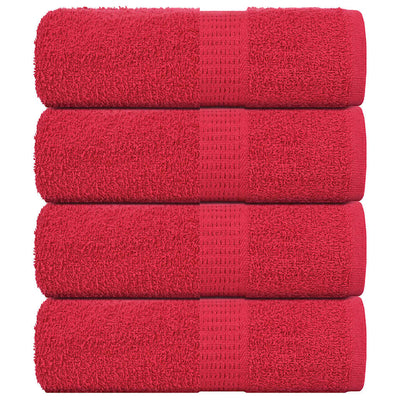 Vidaxl washandjes frogn 4 st 30x30 cm 360 g m² rood