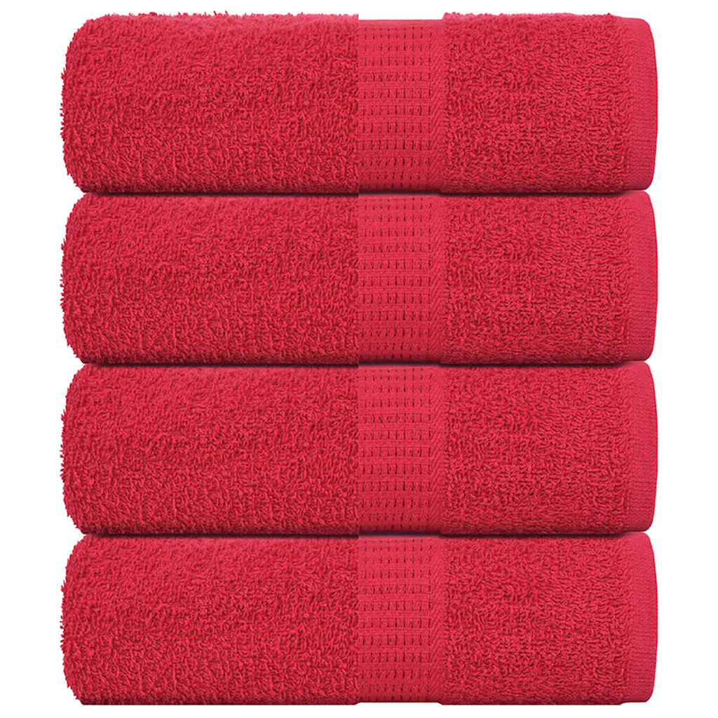 Vidaxl gastendoekjes frogn 4 st 30x50 cm 360 g m² rood