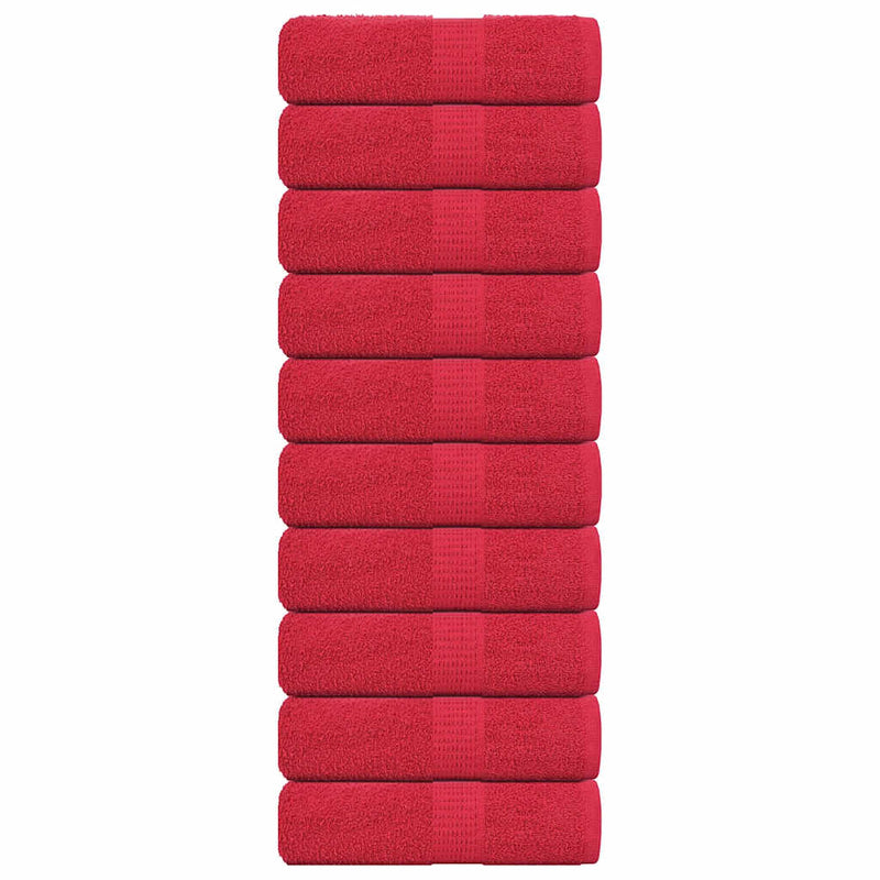 Vidaxl gastendoekjes frogn 10 st 30x50 cm 360 g m² rood