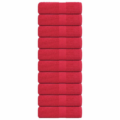 Vidaxl gastendoekjes frogn 10 st 30x50 cm 360 g m² rood