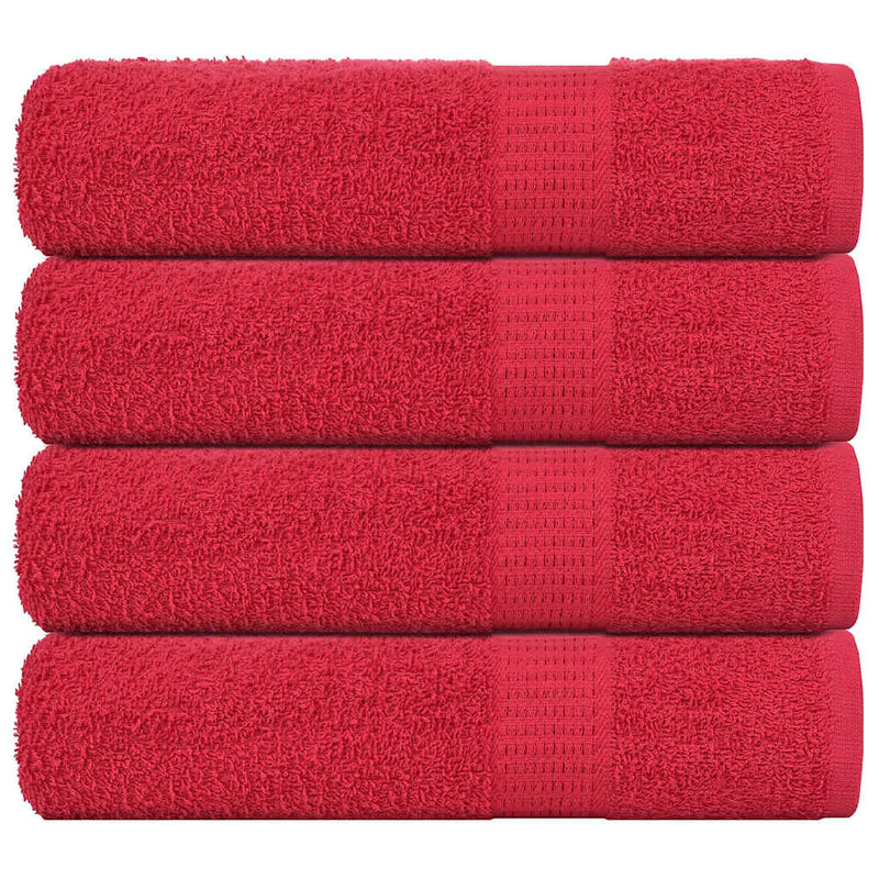 Vidaxl handdoeken frogn 4 st 50x100 cm 360 g m² rood
