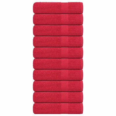 Vidaxl handdoeken frogn 10 st 50x100 cm 360 g m² rood