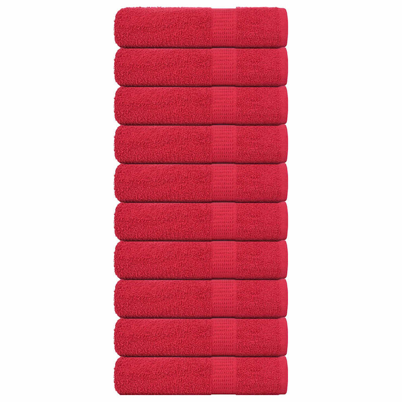 Vidaxl handdoeken frogn 10 st 50x100 cm 360 g m² rood