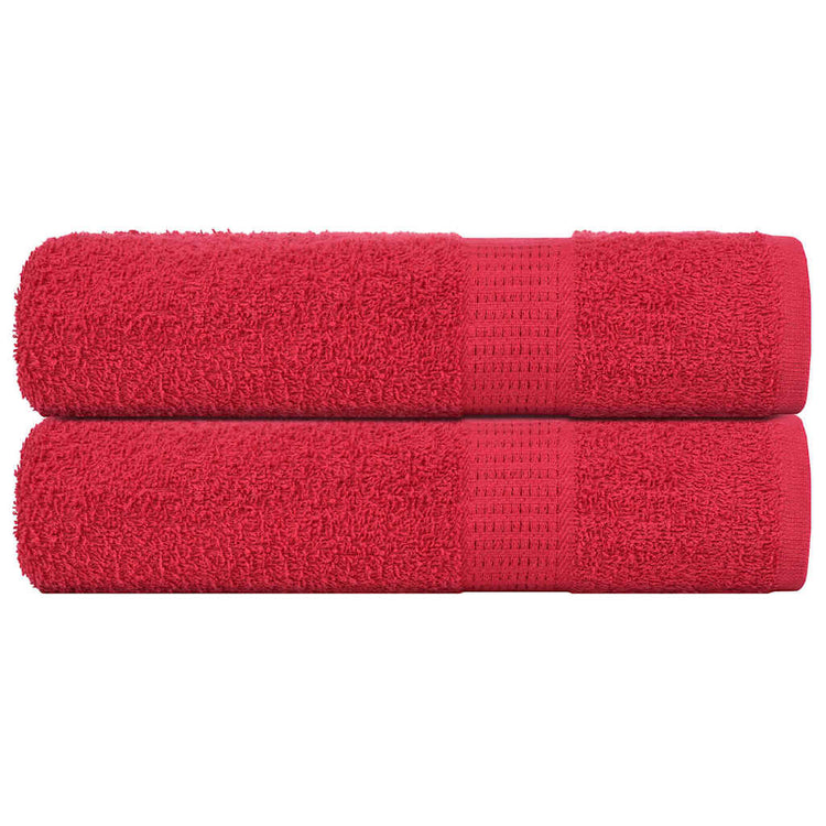 Vidaxl douchehanddoeken frogn 2 st 70x140 cm 360 g m² rood