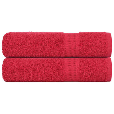 Vidaxl douchehanddoeken frogn 2 st 70x140 cm 360 g m² rood
