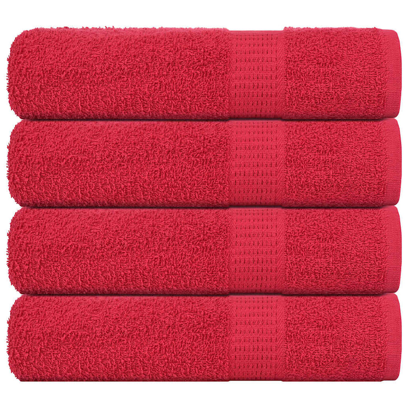 Vidaxl douchehanddoeken frogn 4 st 70x140 cm 360 g m² rood