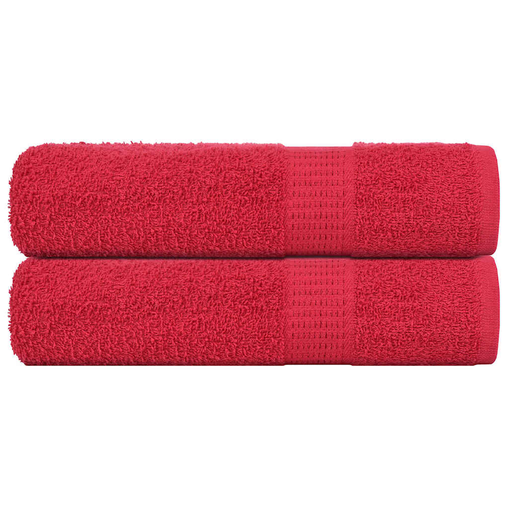 Vidaxl badhanddoeken frogn 2 st 100x150 cm 360 g m² rood