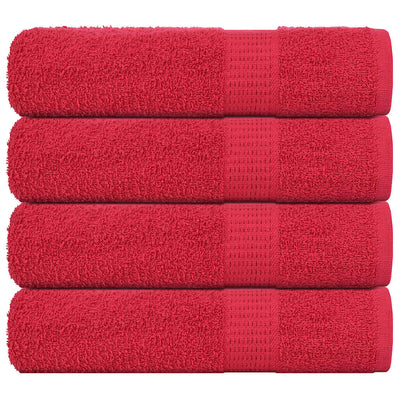 Vidaxl badhanddoeken frogn 4 st 100x150 cm 360 g m² rood