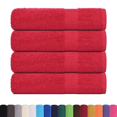 Vidaxl badhanddoeken frogn 4 st 100x150 cm 360 g m² rood