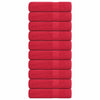 Vidaxl badhanddoeken frogn 10 st 100x150 cm 360 g m² rood