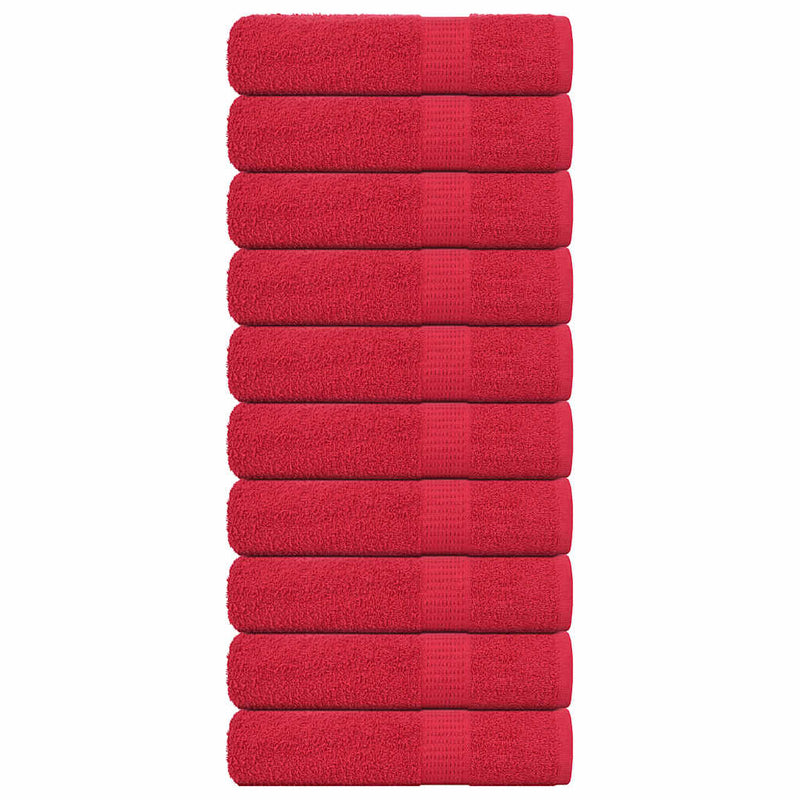Vidaxl badhanddoeken frogn 10 st 100x150 cm 360 g m² rood