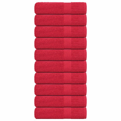 Vidaxl badhanddoeken frogn 10 st 100x150 cm 360 g m² rood