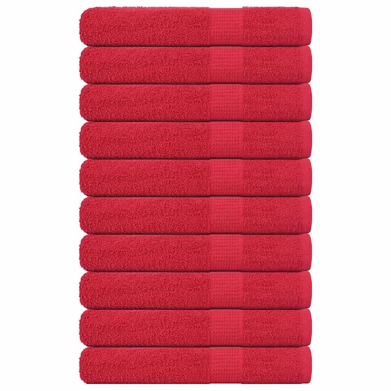 Vidaxl saunahanddoeken frogn 10 st 80x200 cm 360 g m² rood