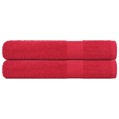 Vidaxl handdoeken frogn 2 st 100x200 cm 360 g m² rood