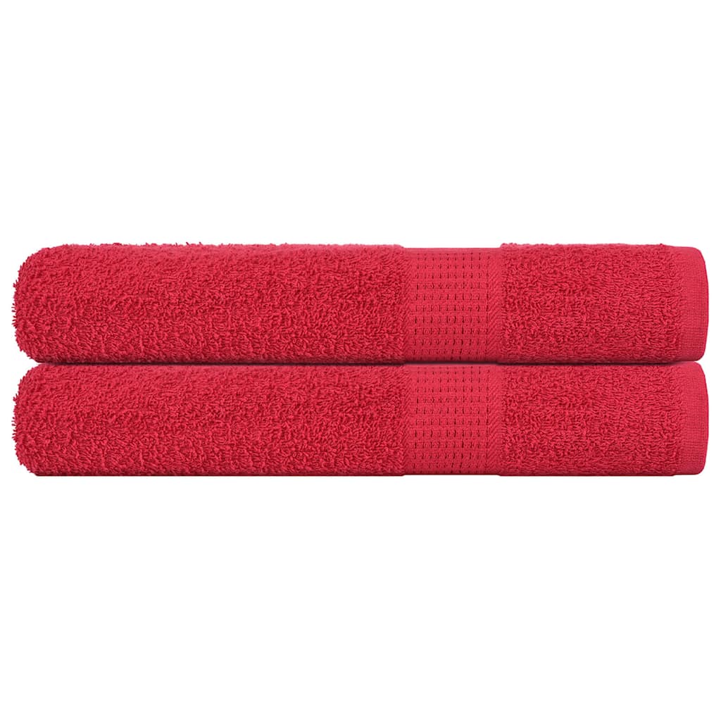 Vidaxl handdoeken frogn 2 st 100x200 cm 360 g m² rood