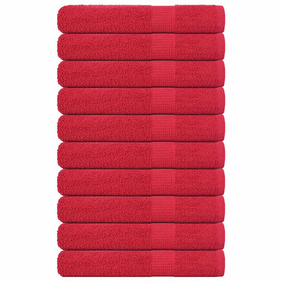 Vidaxl handdoeken frogn 10 st 100x200 cm 360 g m² rood