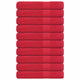 Vidaxl handdoeken frogn 10 st 100x200 cm 360 g m² rood