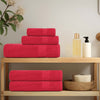 Vidaxl handdoeken frogn 10 st 100x200 cm 360 g m² rood
