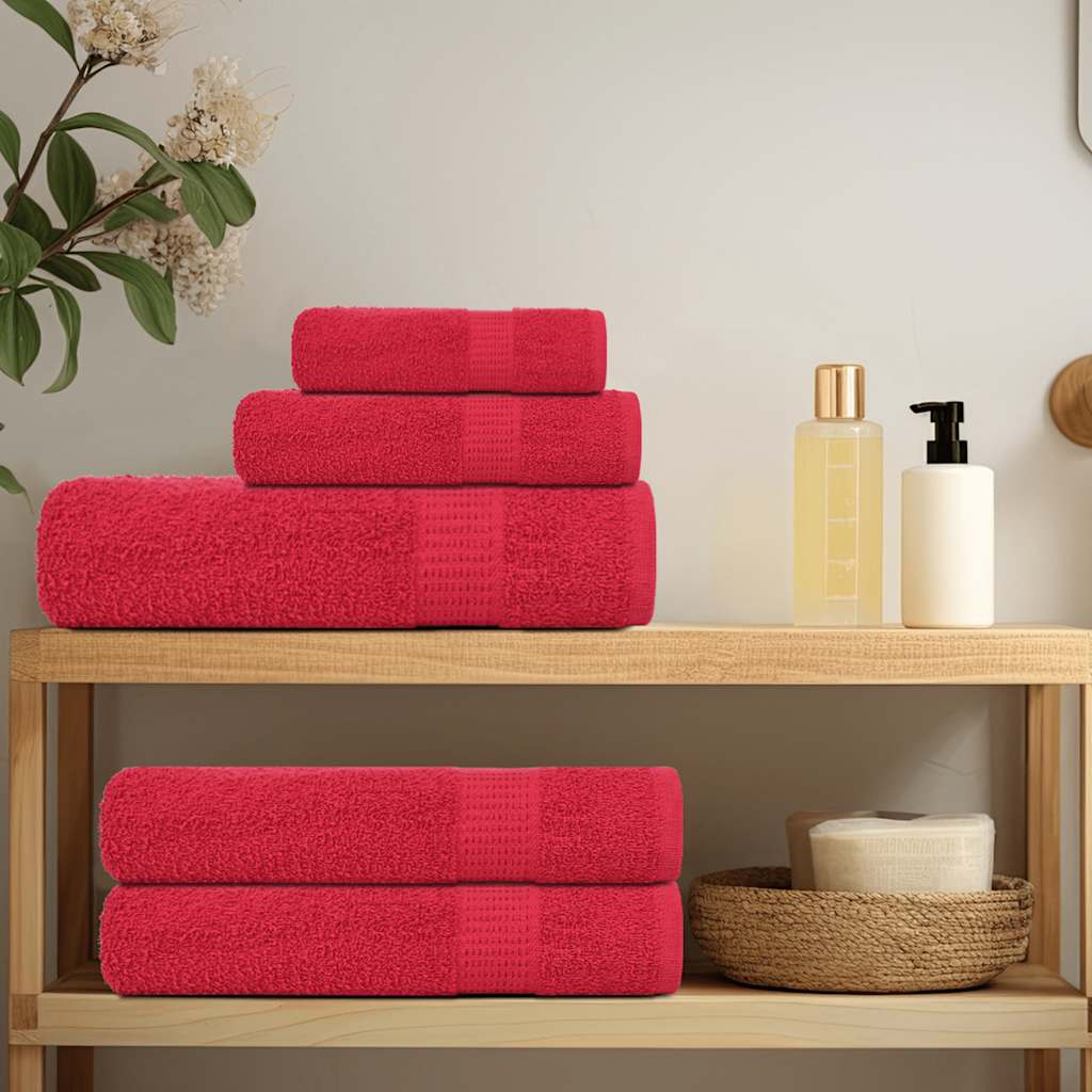 Vidaxl handdoeken frogn 10 st 100x200 cm 360 g m² rood