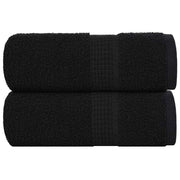 Vidaxl washandjes frogn 2 st 30x30 cm 360 g m² zwart - afbeelding 1